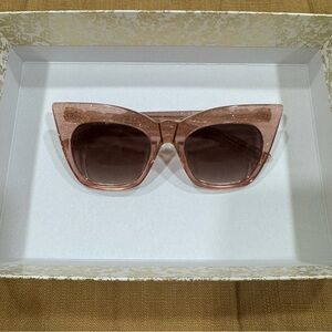 PARED Pared Kohl & Kaftans in Cinnamon Glitter Women’s Sunglasses Revolve Cateye